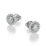 Kolczyki z diamentami z białego złota AJK_003